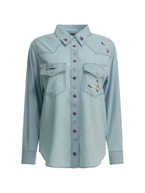 Filson embroidered-detail denim shirt