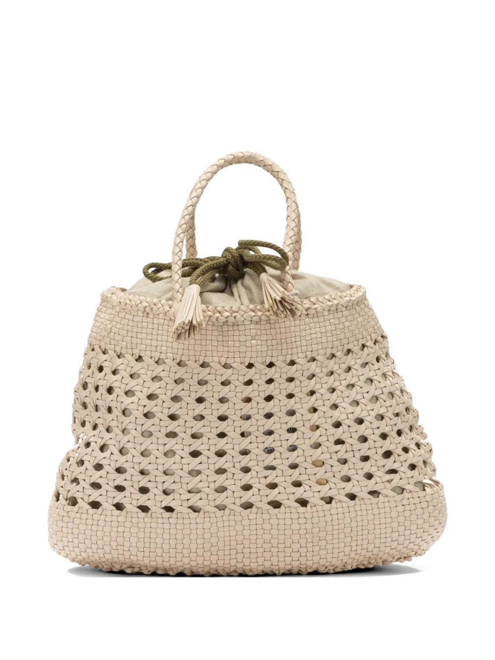 DRAGON DIFFUSION Santa Cano woven-leather tote bag - Toni neutri