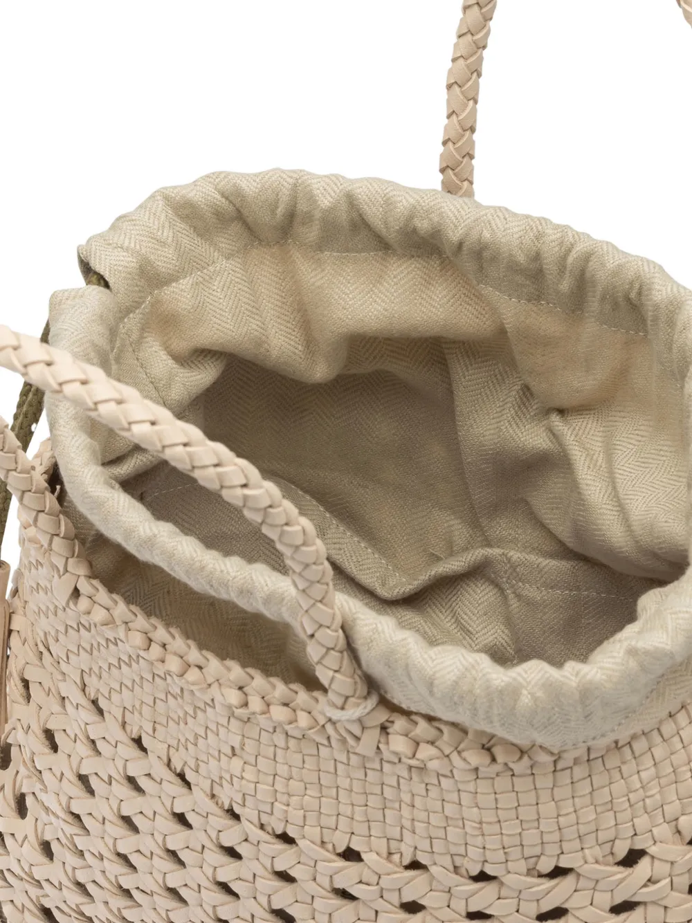 DRAGON DIFFUSION Santa Cano shopper van geweven leer Beige