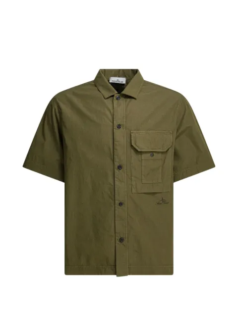 Stone Island logo-embroidered shirt