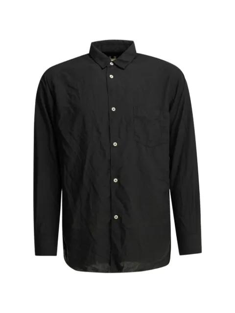 Comme Des Garçons crinkled-effect chest-pocket shirt