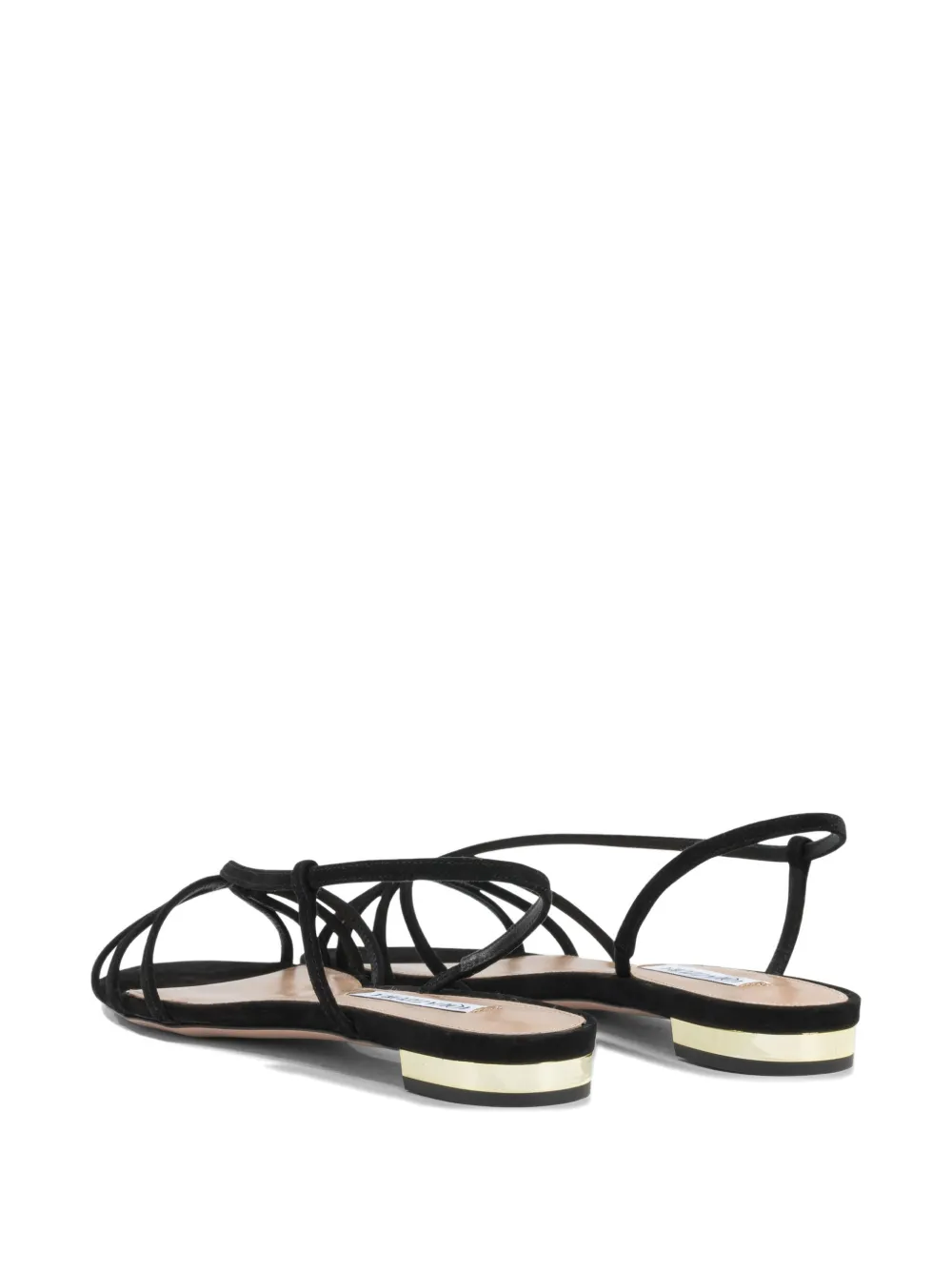 Aquazzura Talk To Me strappy suede sandals Zwart