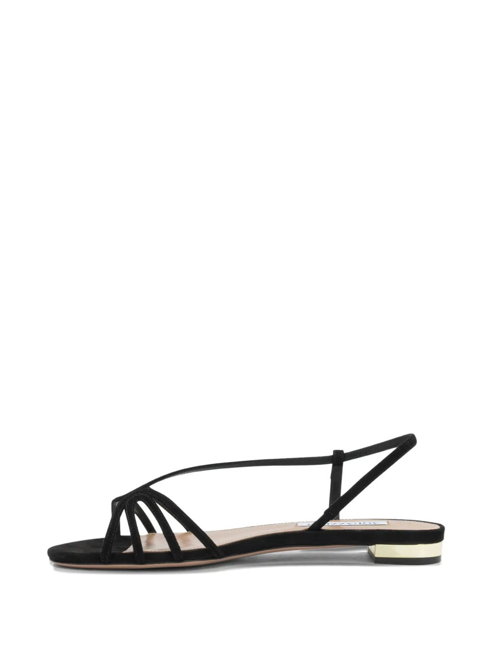 Aquazzura Talk To Me strappy suede sandals Zwart