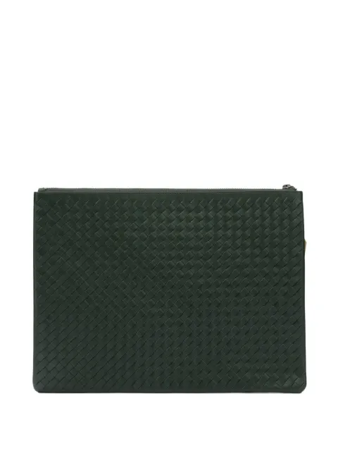 DRAGON DIFFUSION A4 woven leather clutch bag