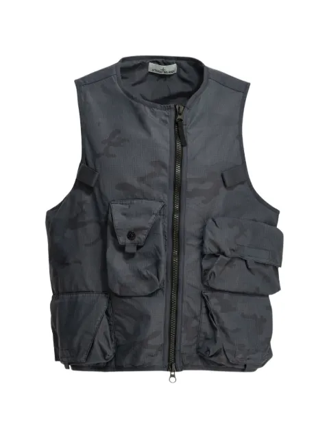 Stone Island camo-print ripstop gilet