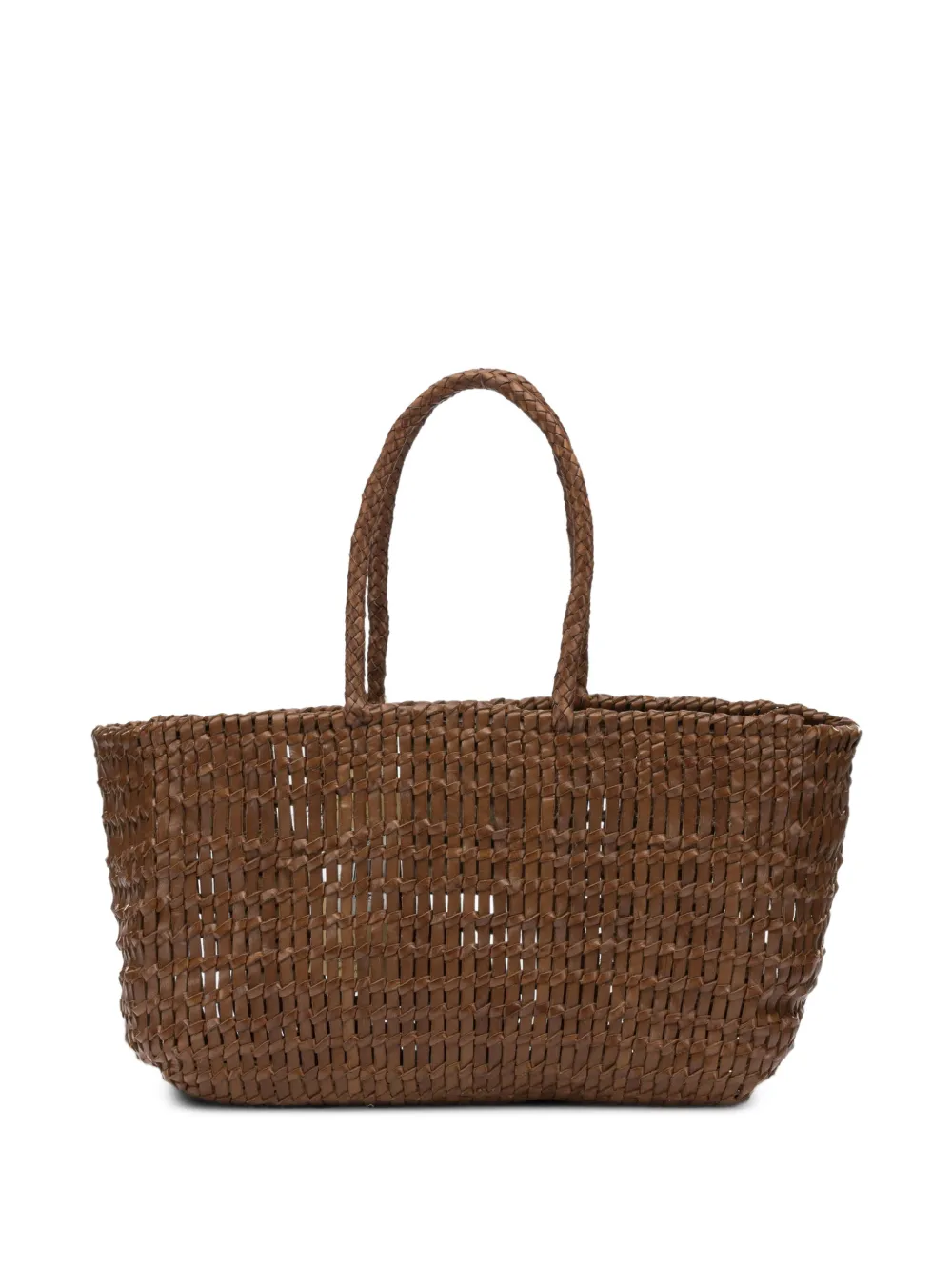 DRAGON DIFFUSION Terrafino woven leather tote bag - Marrone