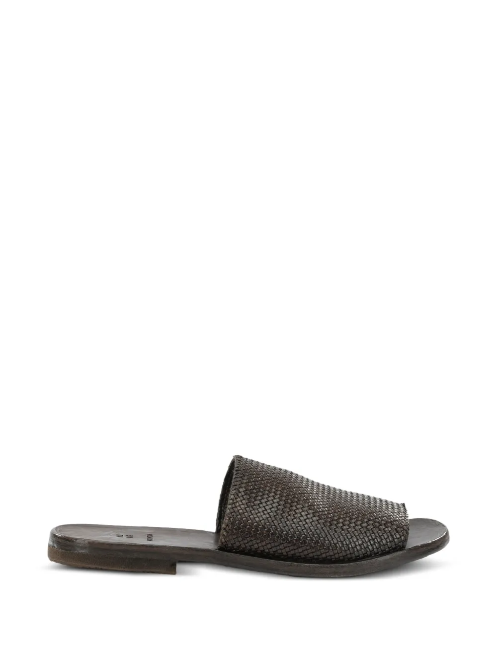 Moma woven leather flat sandals Bruin