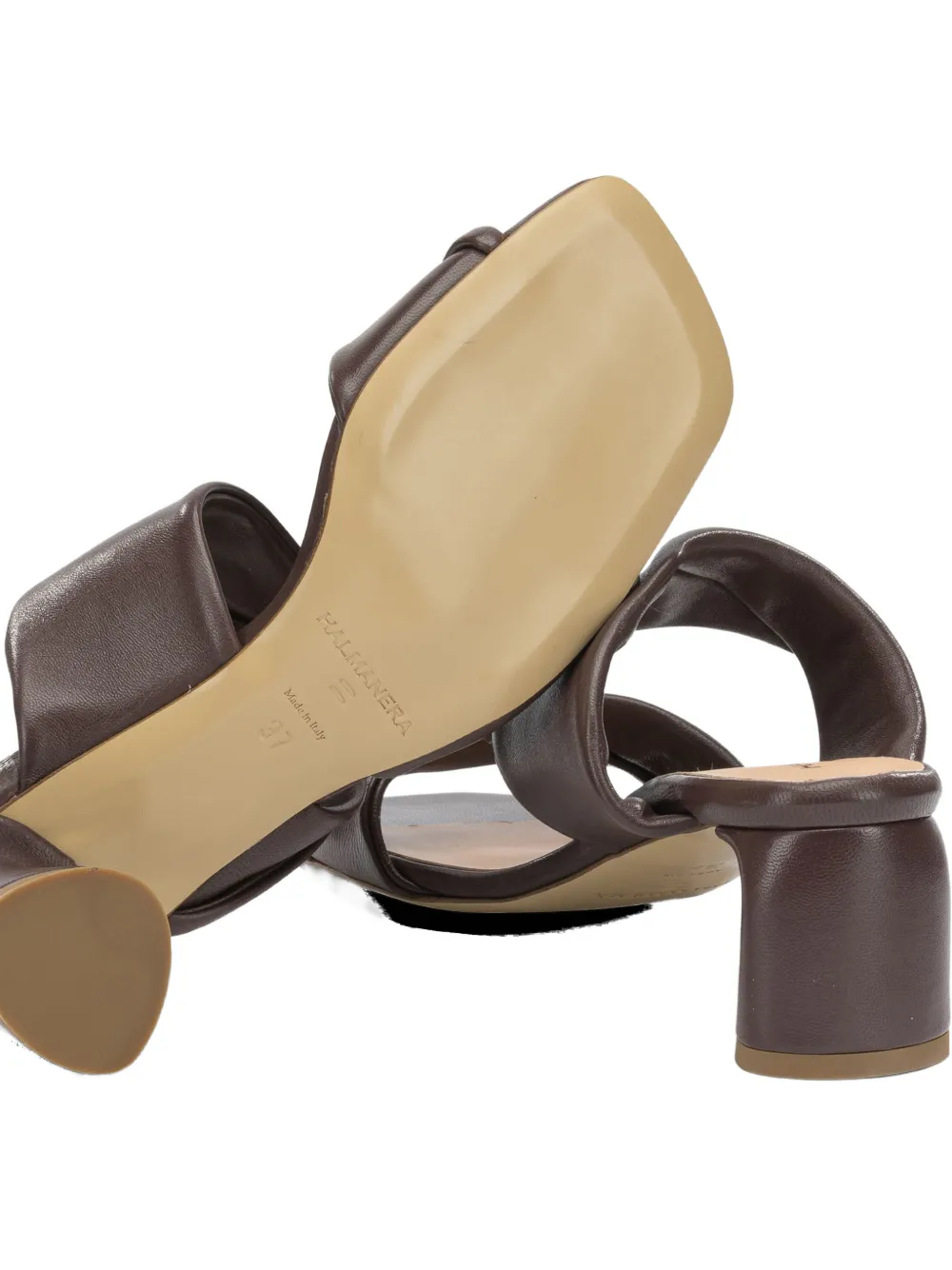 Halmanera Dally padded crossover-strap sandals Bruin