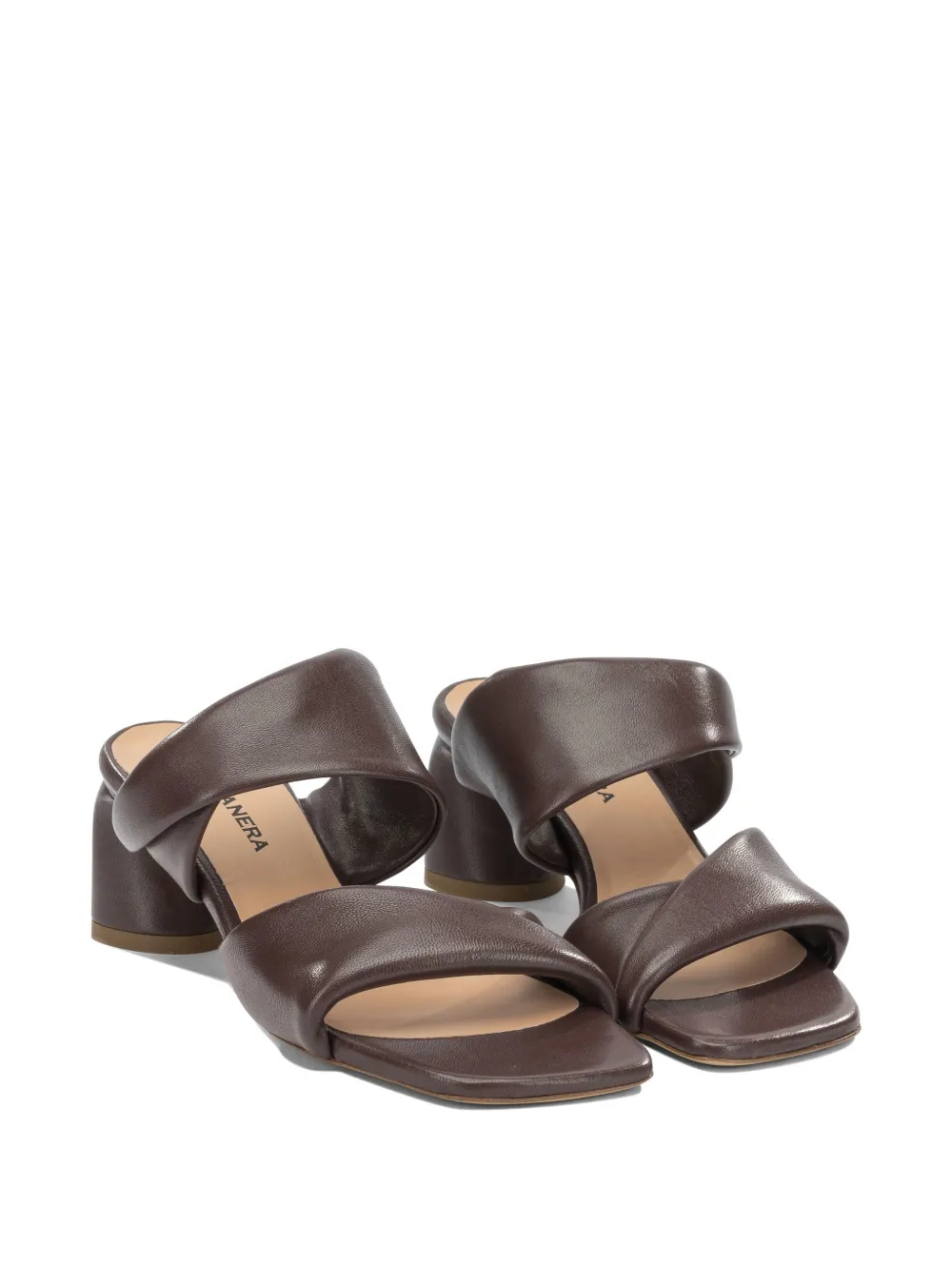 Halmanera Dally padded crossover-strap sandals Bruin