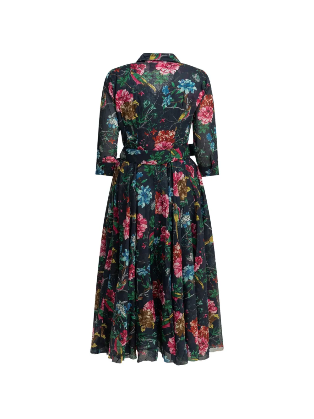 Samantha Sung Jurk met bloemenprint Blauw