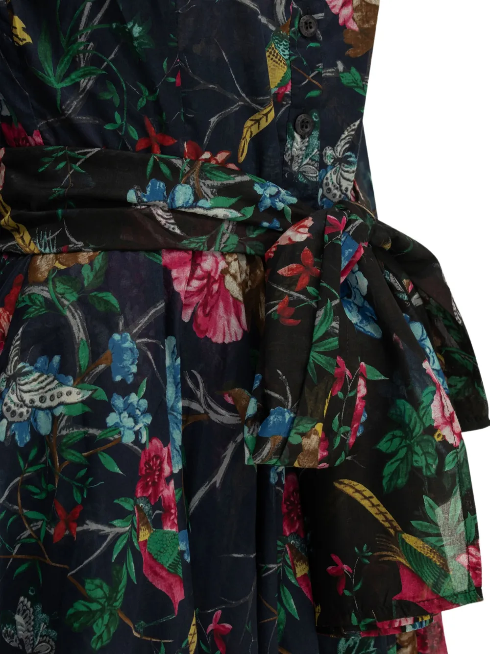 Samantha Sung Jurk met bloemenprint Blauw