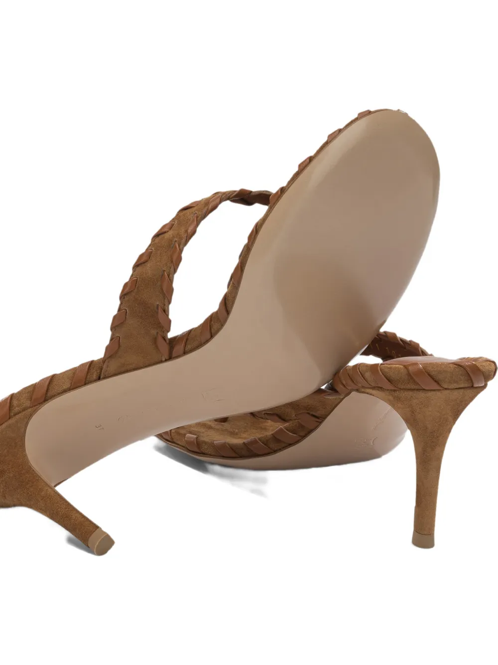 Gianvito Rossi braided suede sandals Bruin