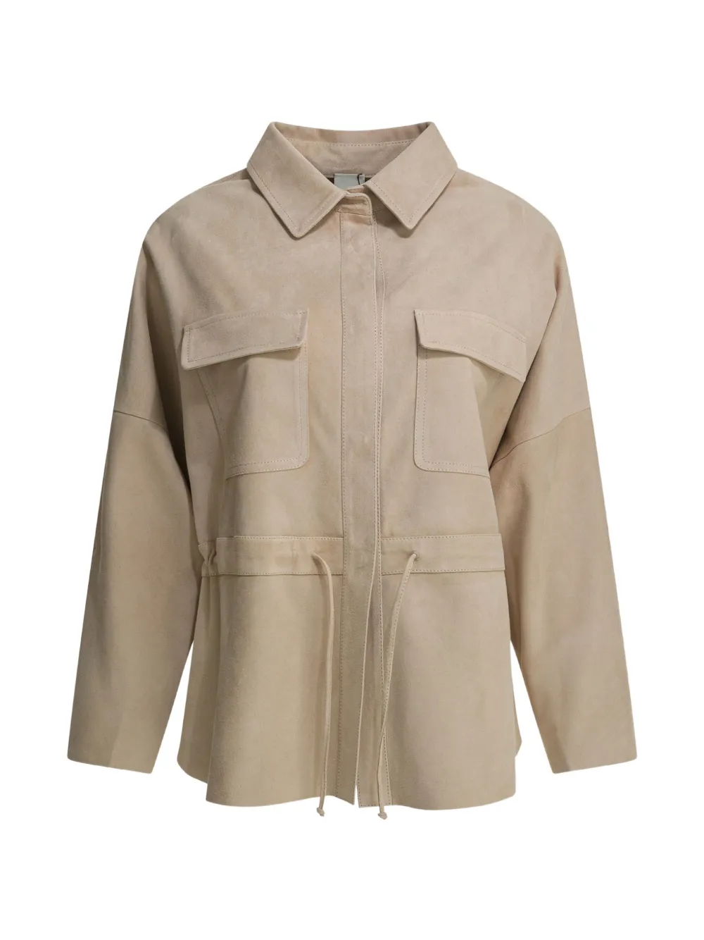 FURLING BY GIANI Noemi suede jacket - Nude