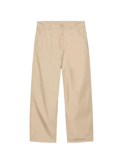 Carhartt WIP 로고 패치 스트레이트 팬츠