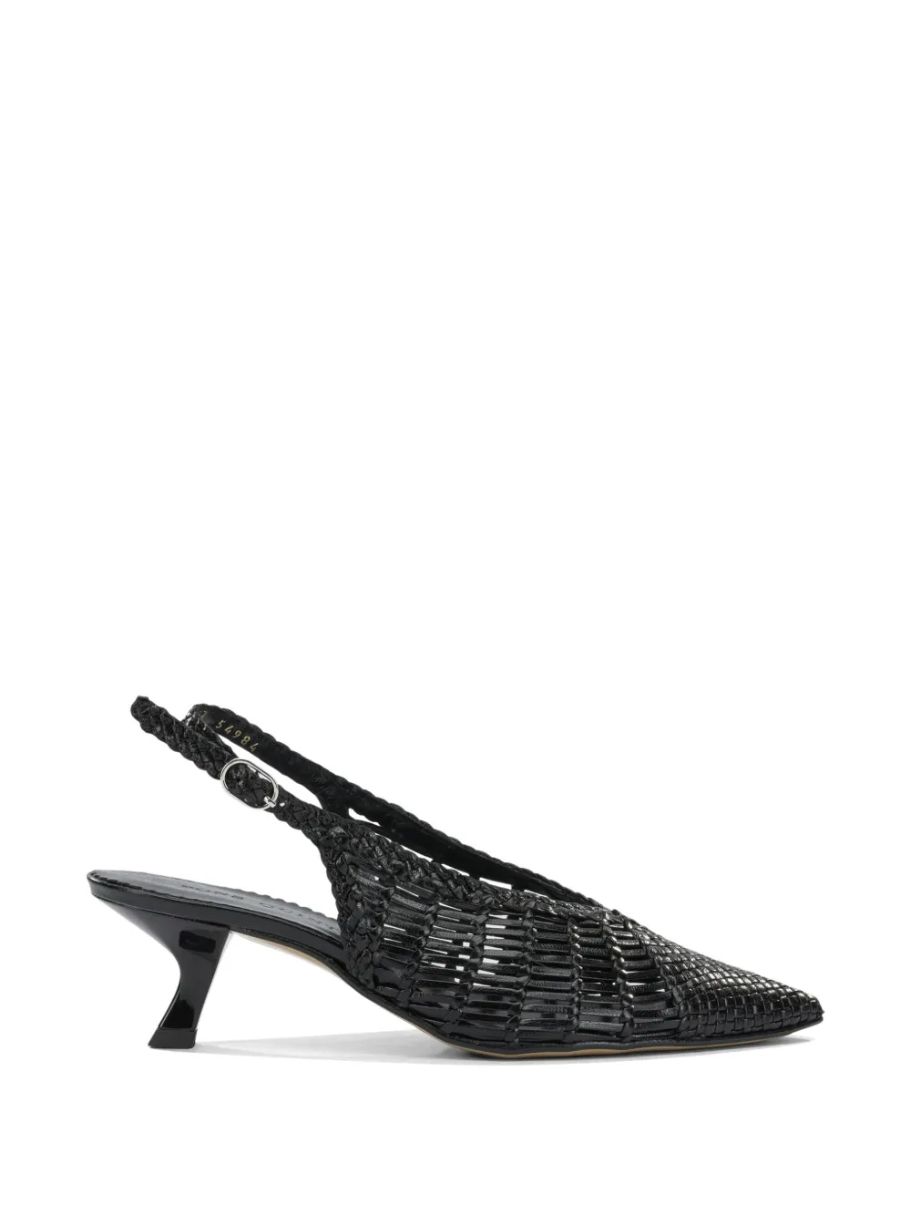 Toni Pons Geweven leren slingback pumps Zwart