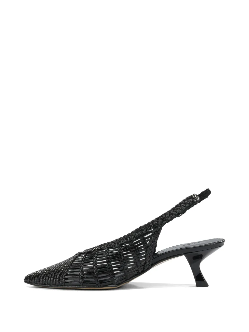 Toni Pons Geweven leren slingback pumps Zwart