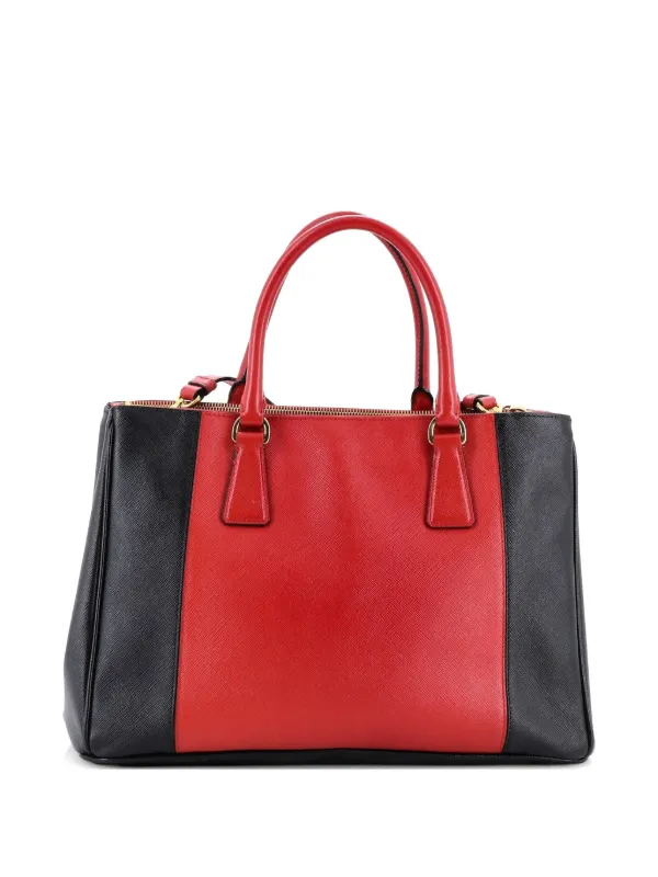 Prada Pre-Owned バイカラー ダブルジップ ルクス サフィアーノレザー 