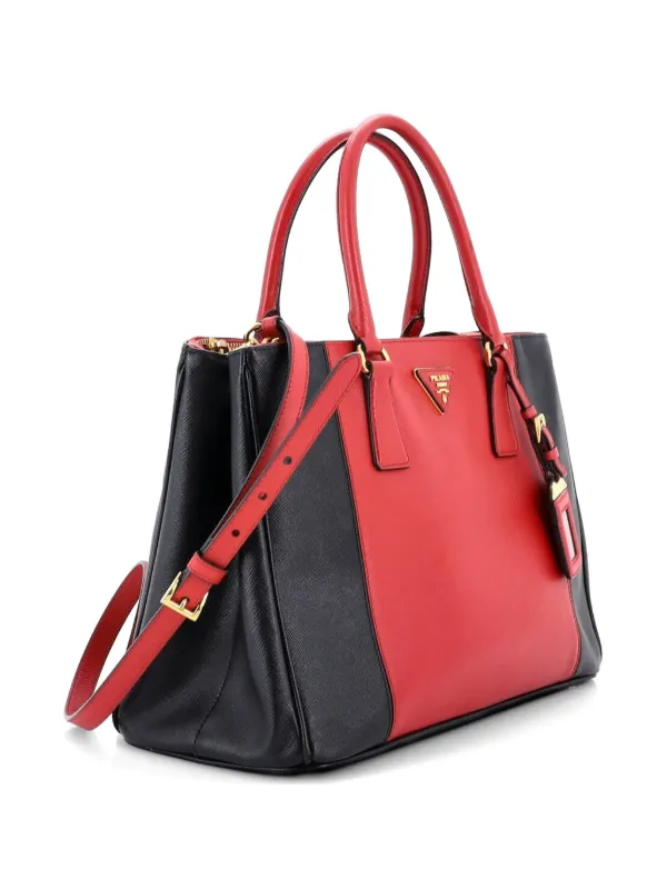Prada Pre-Owned バイカラー ダブルジップ ルクス サフィアーノレザー 