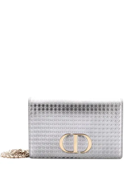 Christian Dior Pre-Owned sac banane 30 Montaigne 2-in-1 en cuir de veau métallisé Cannage