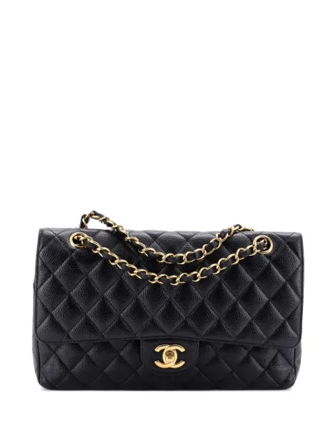 CHANEL Pre-Owned Classic Double Flap Bag Quilted Caviar Medium shoulder bag