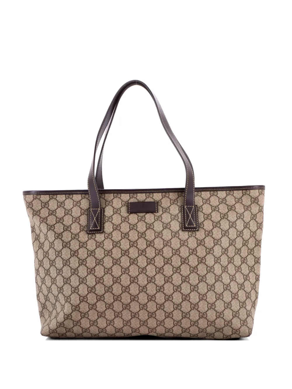 Gucci Pre-Owned Plus GG Coated Canvas with Leather Medium tote bag - Marrone