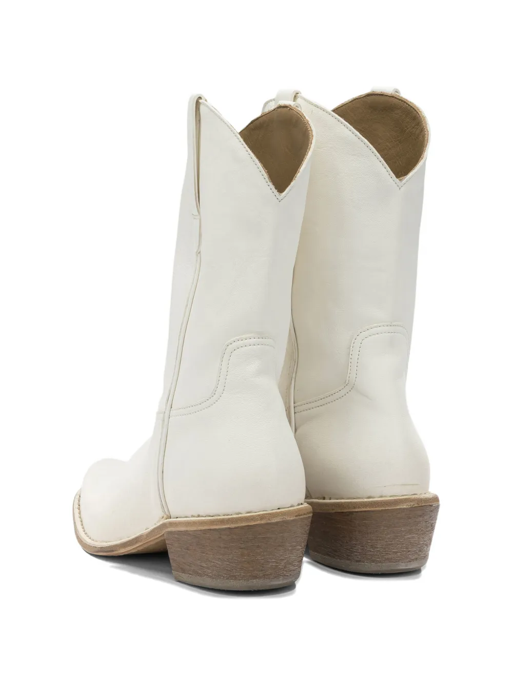 Moma pointed-toe cowboy boots Wit