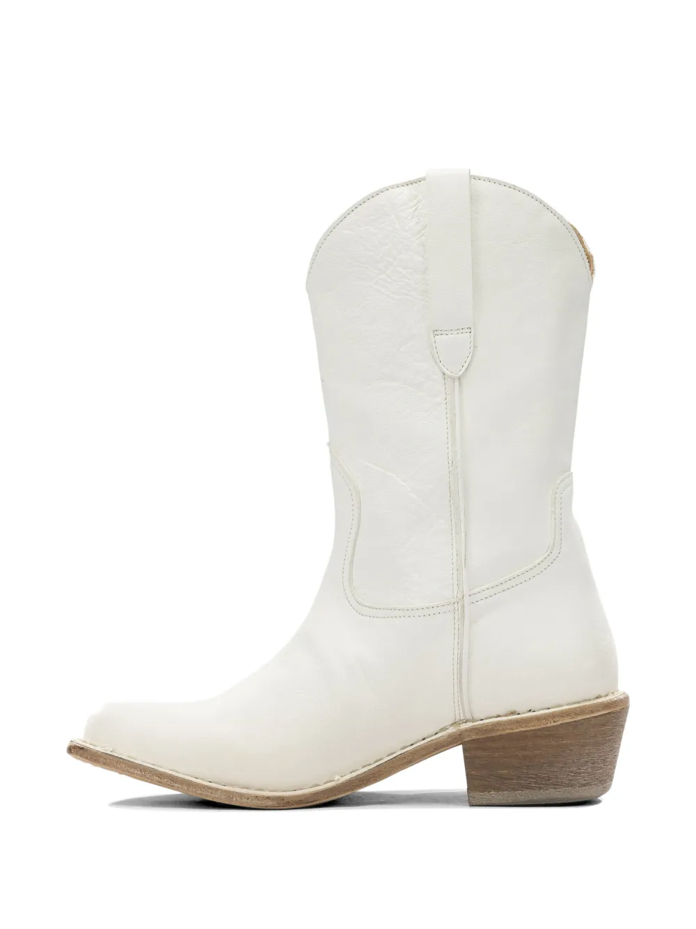Moma pointed-toe cowboy boots Wit