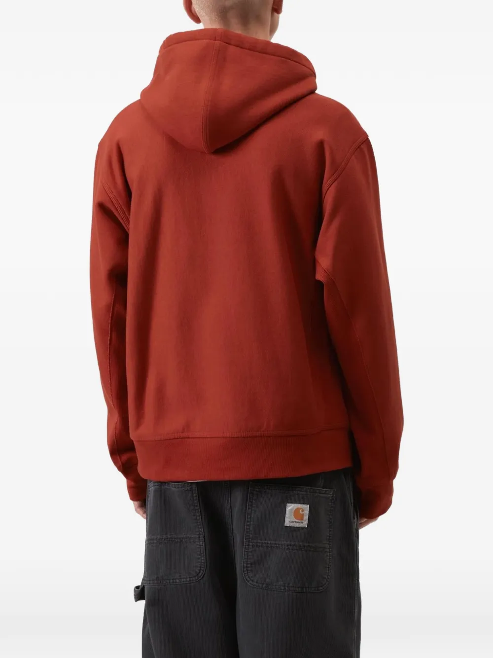 Carhartt WIP American Script hoodie met geborduurd logo en trekkoord Rood