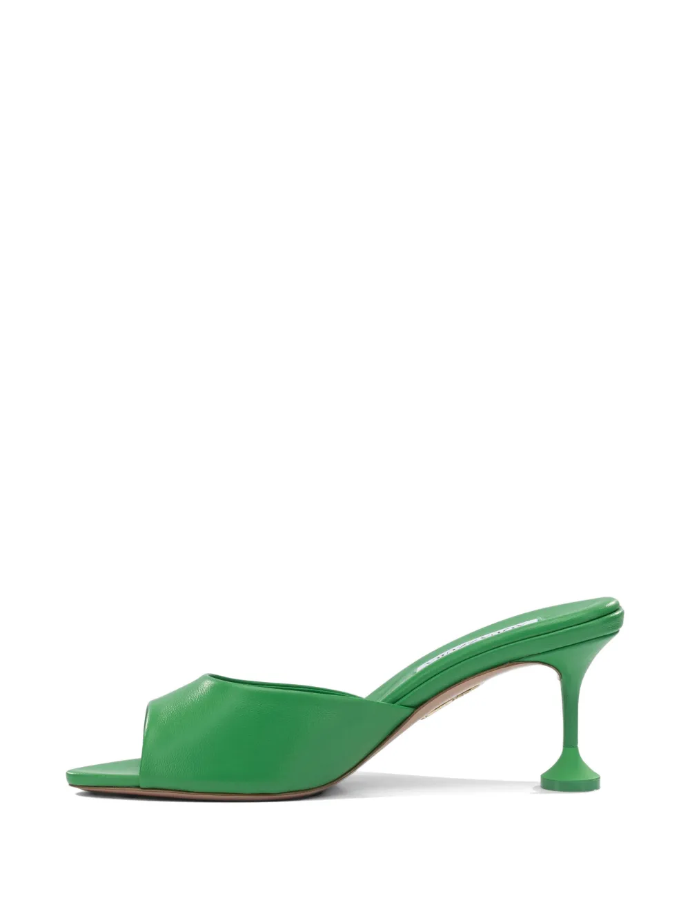 Aquazzura Bisous leather mules Groen