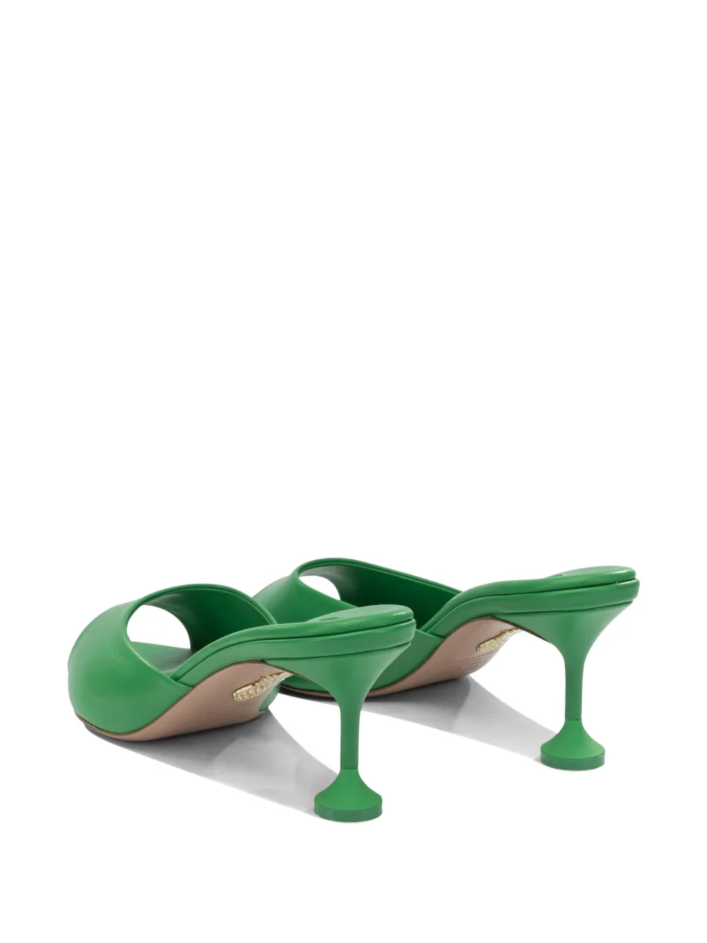 Aquazzura Bisous leather mules Groen