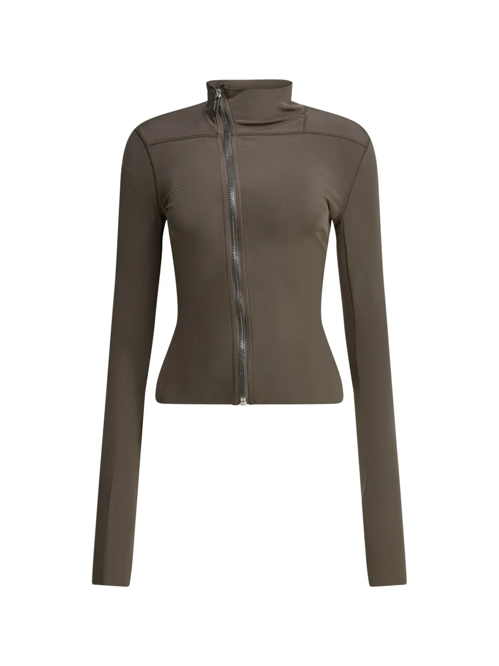 Rick Owens asymmetric-zip-fastening jacket - Marrone