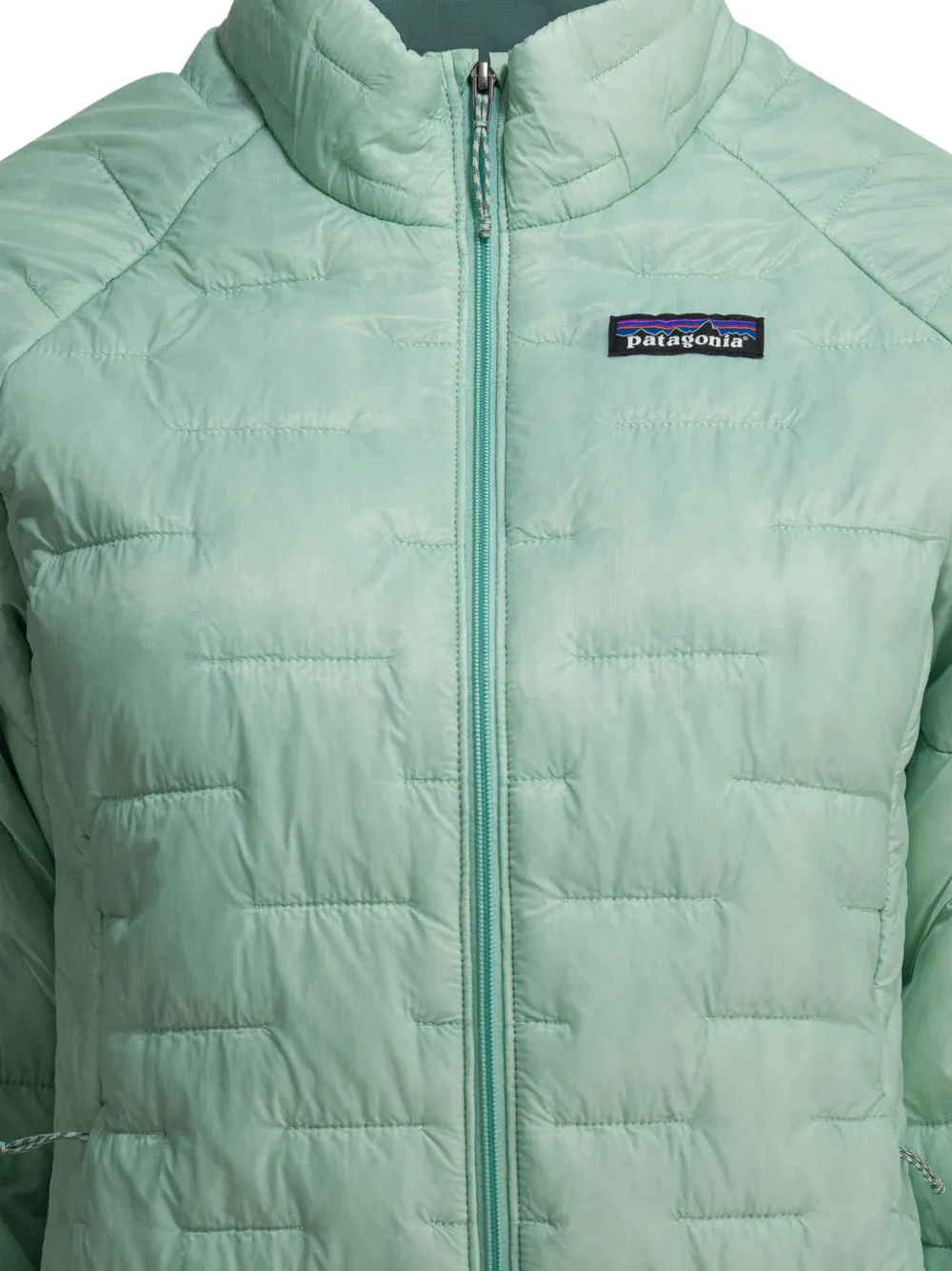 Patagonia Micro Puff gewatteerd jack met hoge hals Groen