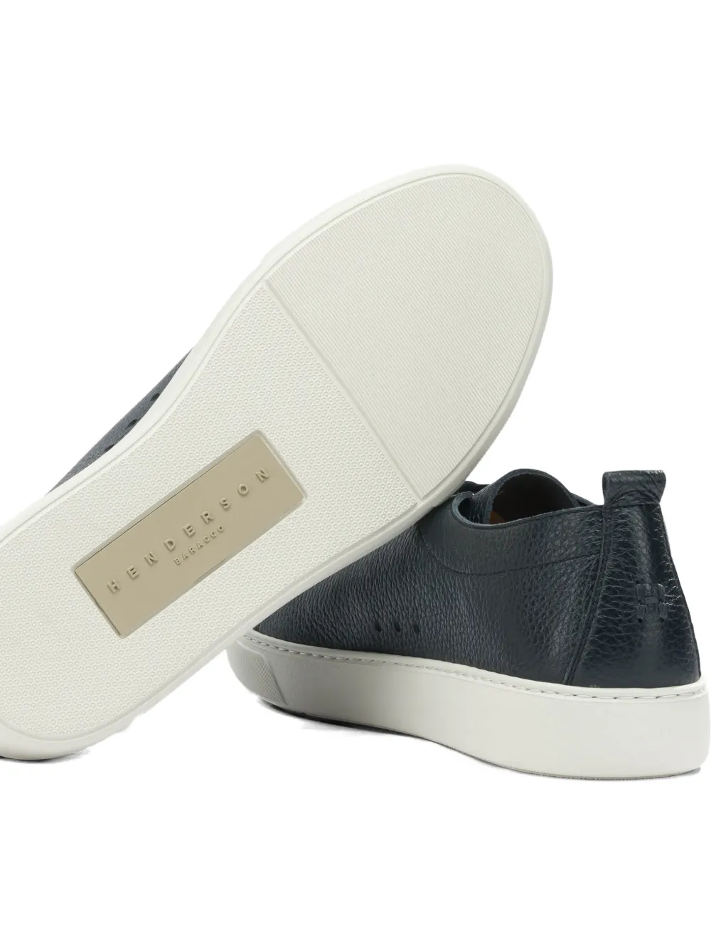 Henderson Baracco grainy leather sneakers Blauw