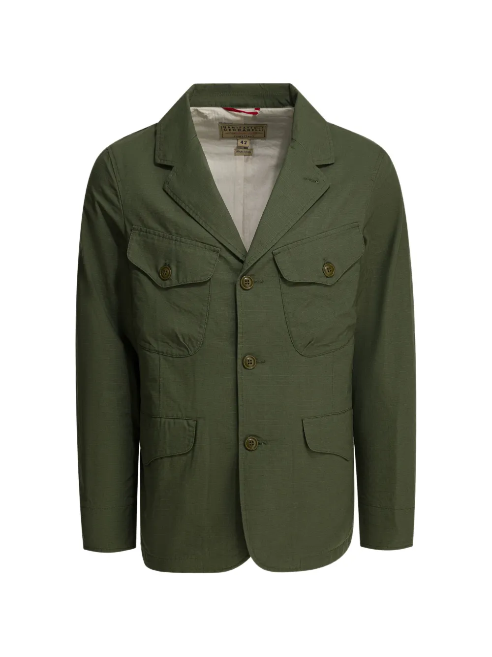 Ceccarelli ripstop button-up coat | Green | Image 1