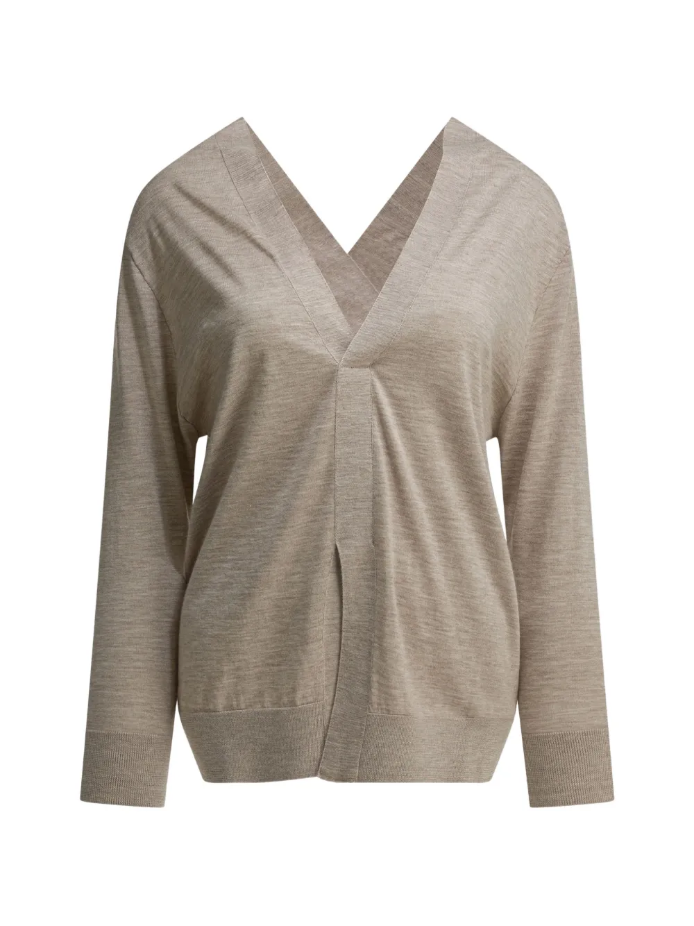 SA SU PHI V-neck cashmere-blend sweater - Toni neutri