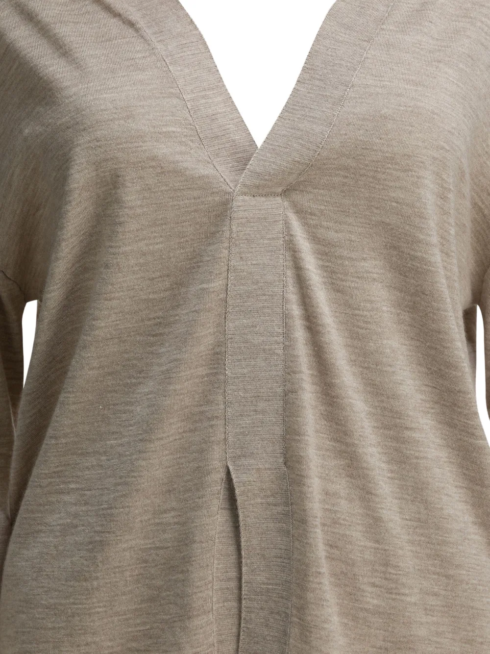 SA SU PHI Sweater van kasjmierblend met V-hals Beige