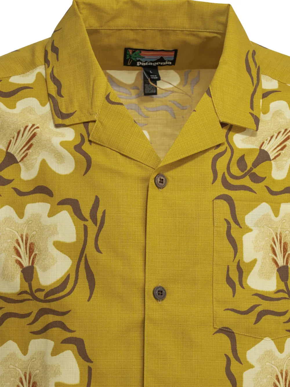 Patagonia Overhemd met bloemenprint Geel