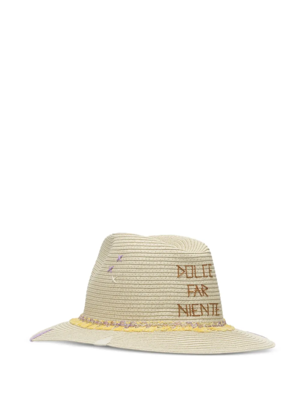 THE HAT GANG Embroidered Raffia Hat | Neutrals | FARFETCH ZA