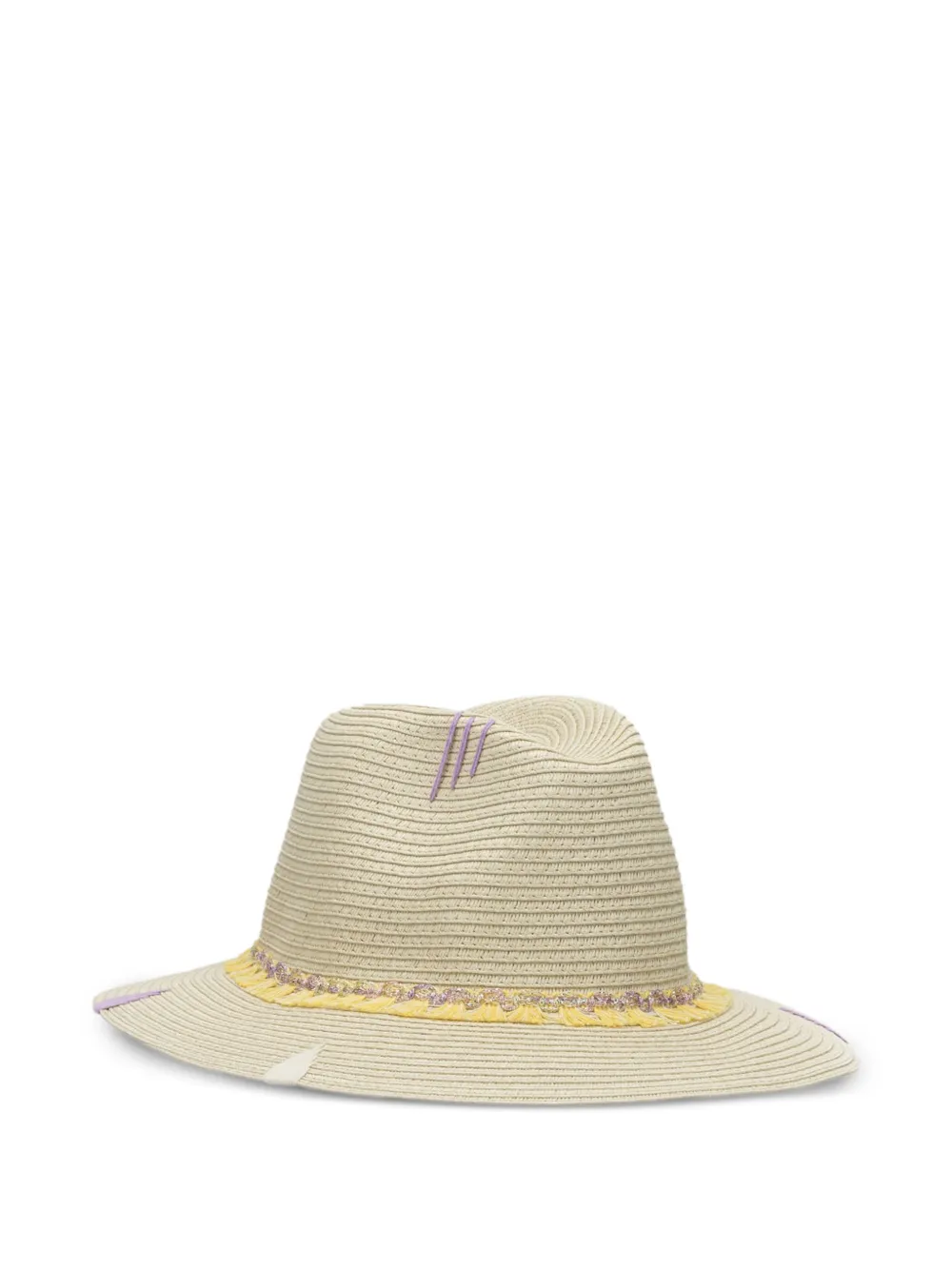 THE HAT GANG embroidered raffia hat - Toni neutri
