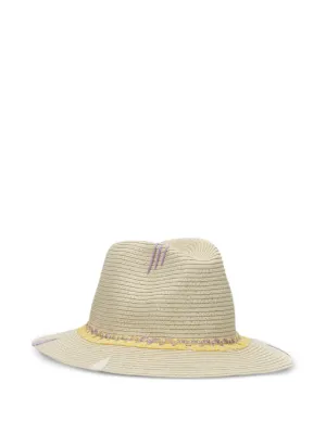 Maje x Blanca Miró Raffia Hat With Printed Ribbon | Neutrals  display picture 3