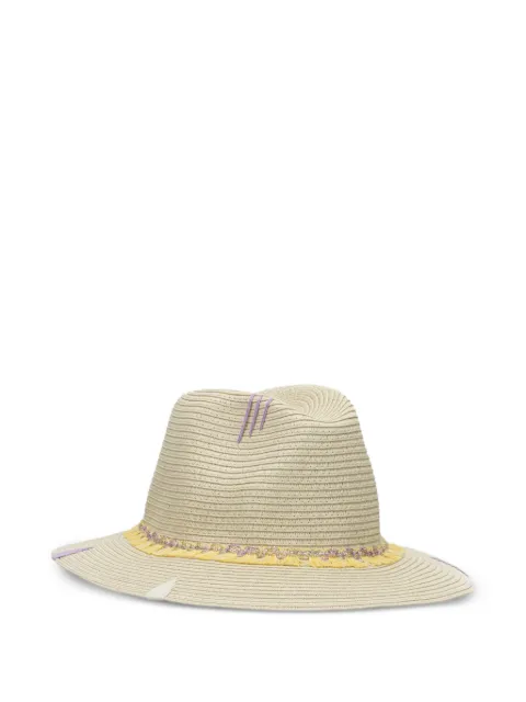 THE HAT GANG sombrero de rafia con logo bordado