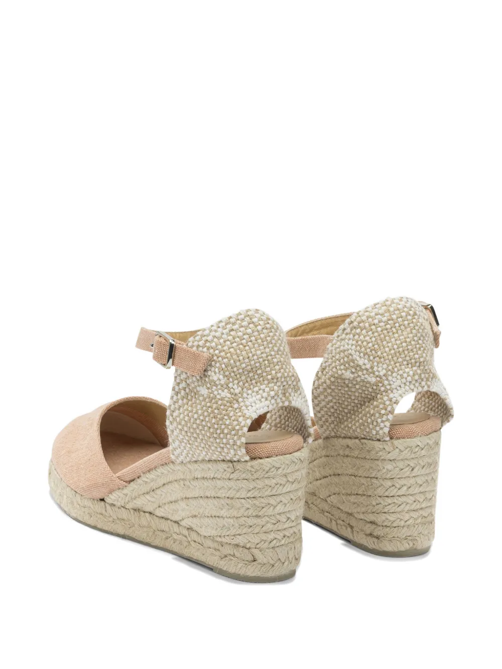 Castañer Carol espadrilles met sleehak en gespsluiting Roze
