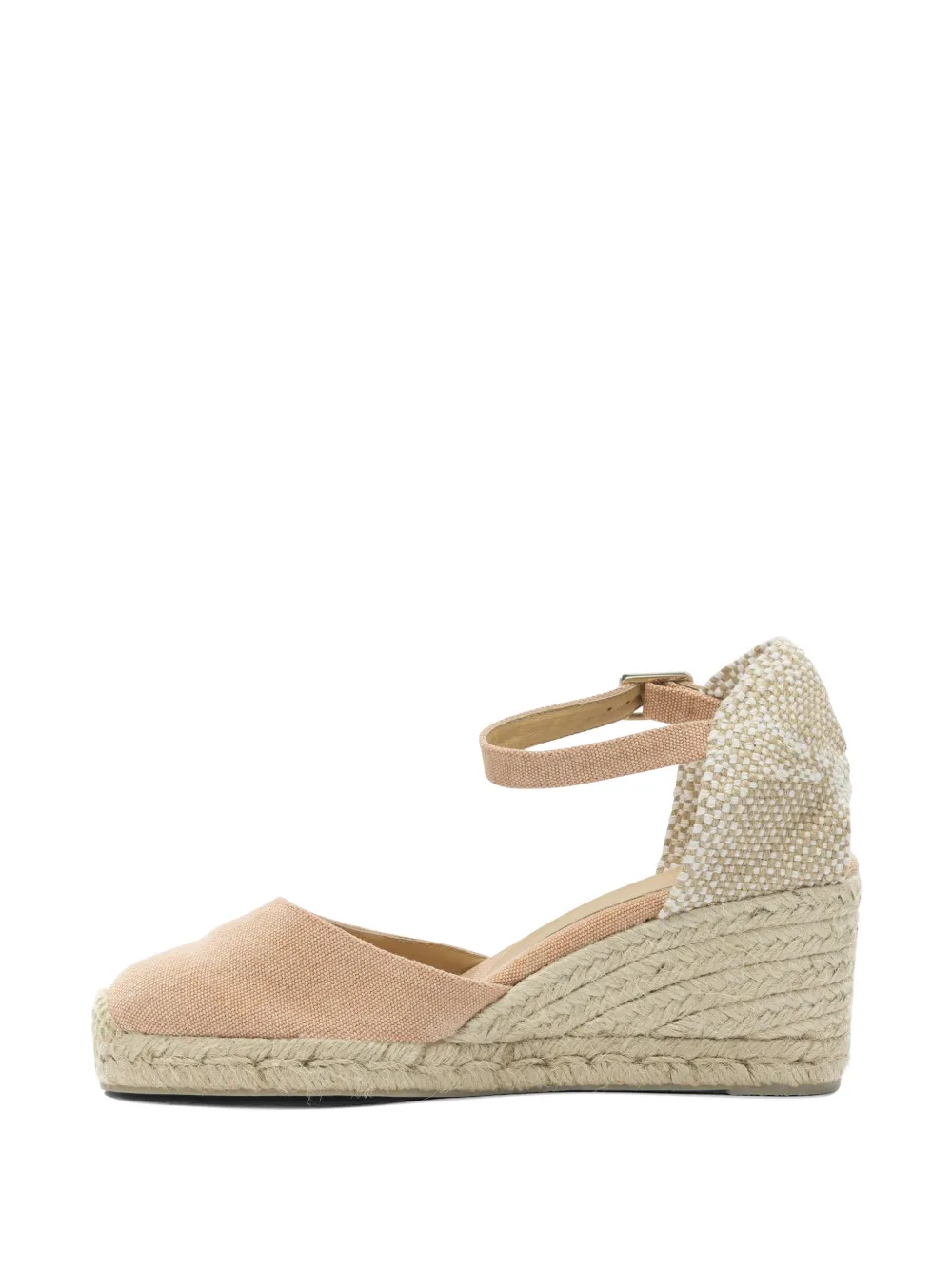 Castañer Carol espadrilles met sleehak en gespsluiting Roze
