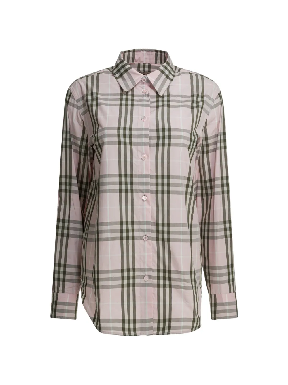 Burberry check-pattern cotton shirt - Rosa