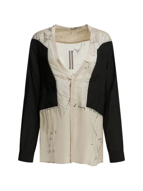 Rick Owens camisa con estampado gráfico