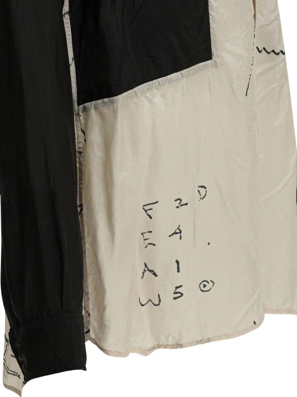 Rick Owens Blouse met print Beige