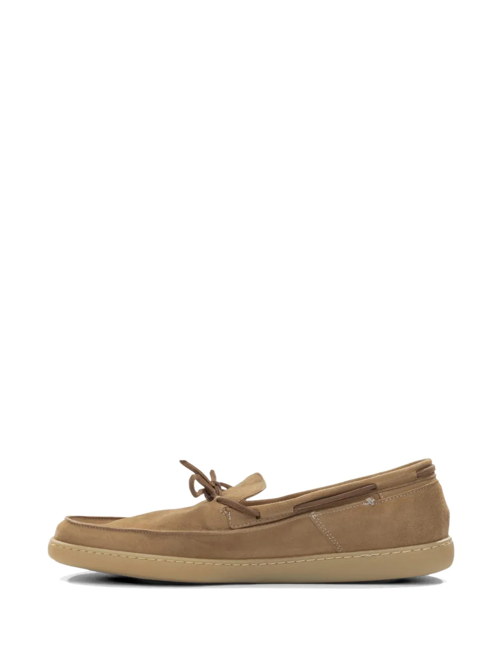 Astorflex bow-detail suede loafers Beige