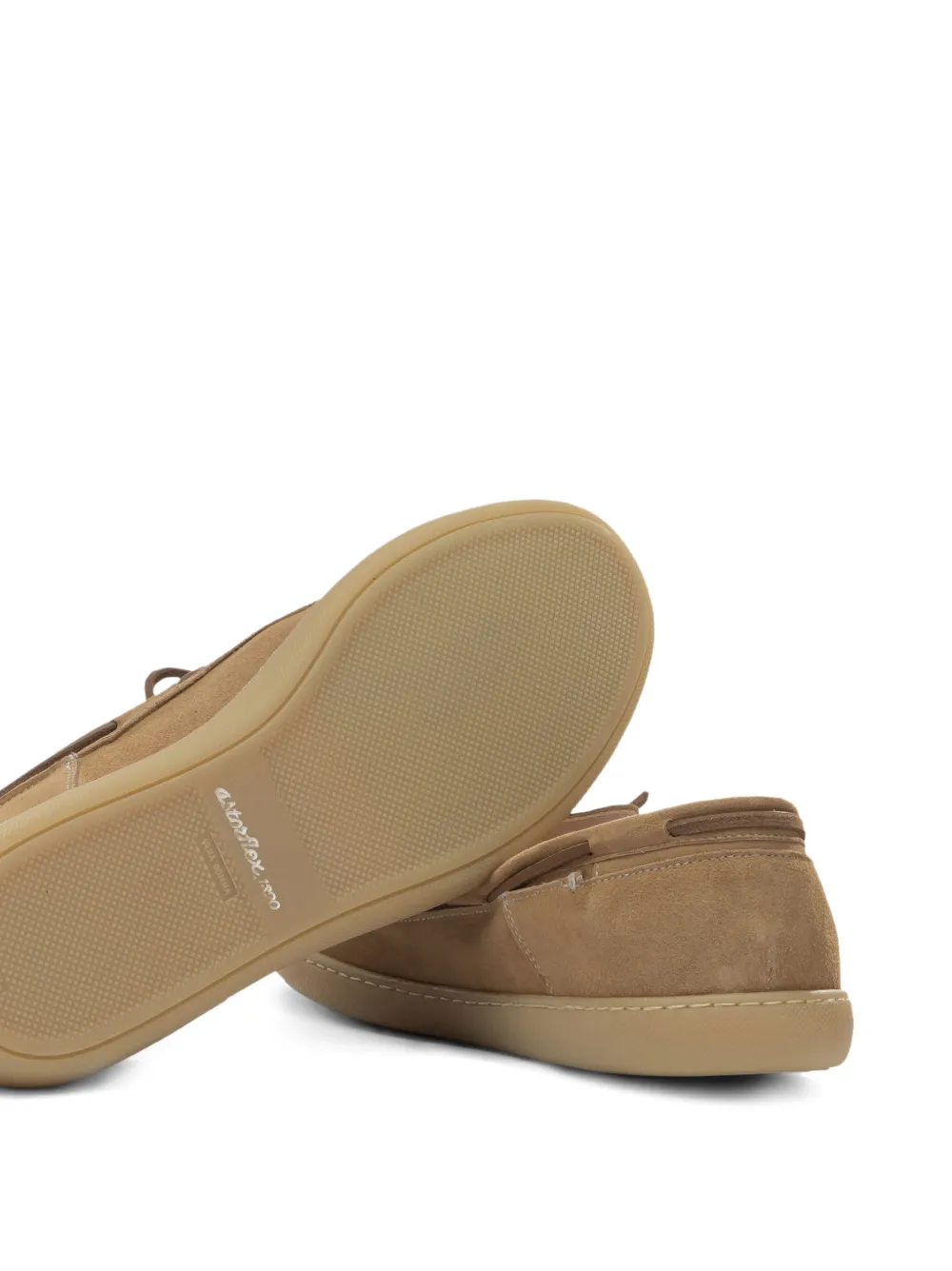 Astorflex bow-detail suede loafers Beige