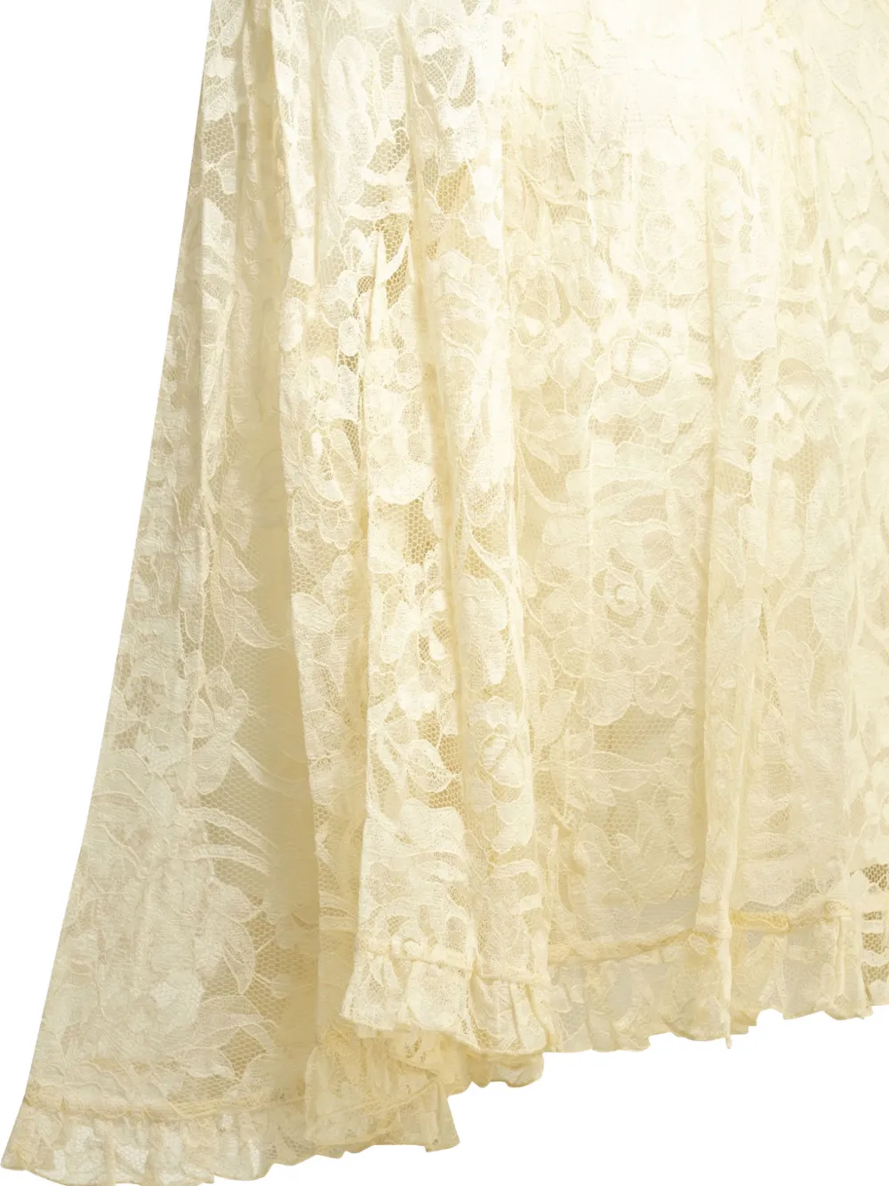 ZIMMERMANN Carousel blouse met ruches en kant Beige