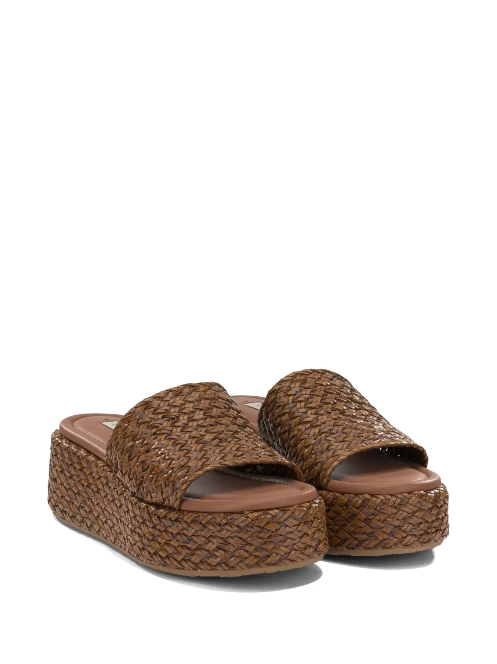 Casadei Suncity woven platform sandals Bruin